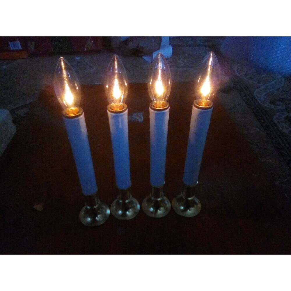 Set Of 4 Battery Operated Christmas Candles